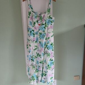 Old Navy Floral Midi Dress - Green, Blue, Pink